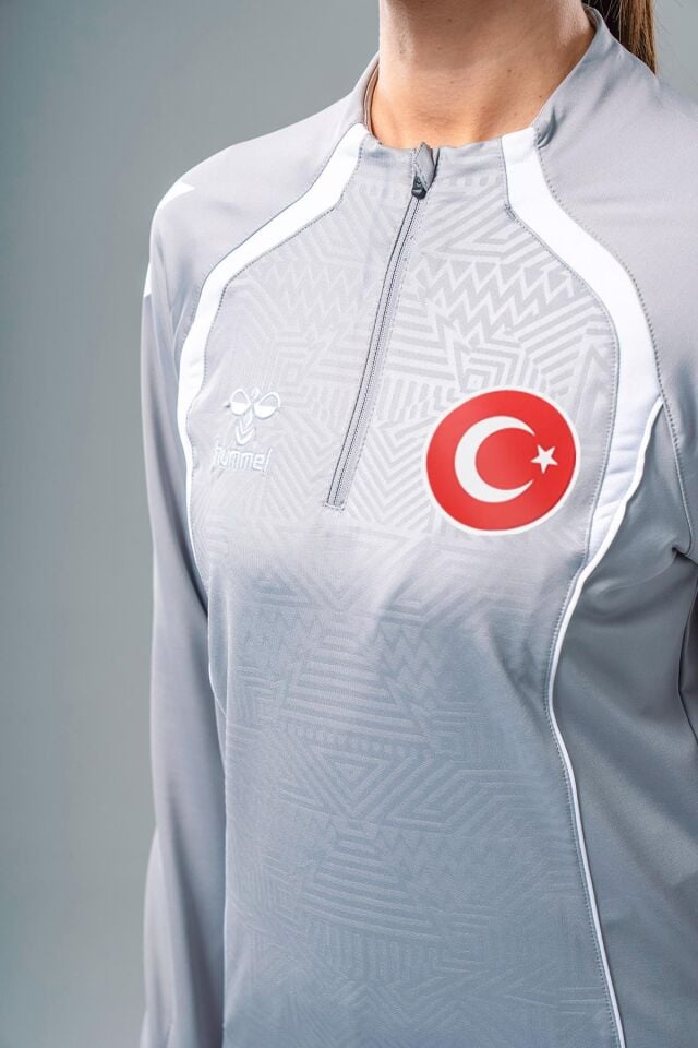Hummel Target Milli Takım Antrenman Eşofman Üstü Gri