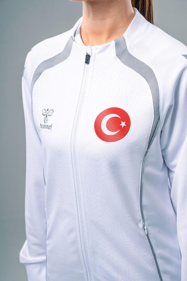 Hummel Target Milli Takım Kamp Eşofman Üstü Beyaz