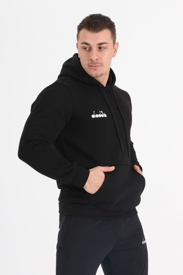Diadora Bergamo Kapüşonlu Hoodie Siyah