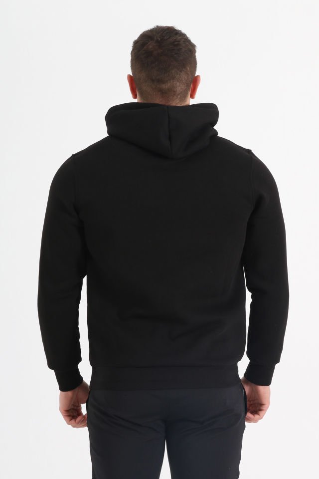 Bergamo Kapüşonlu Hoodie Siyah
