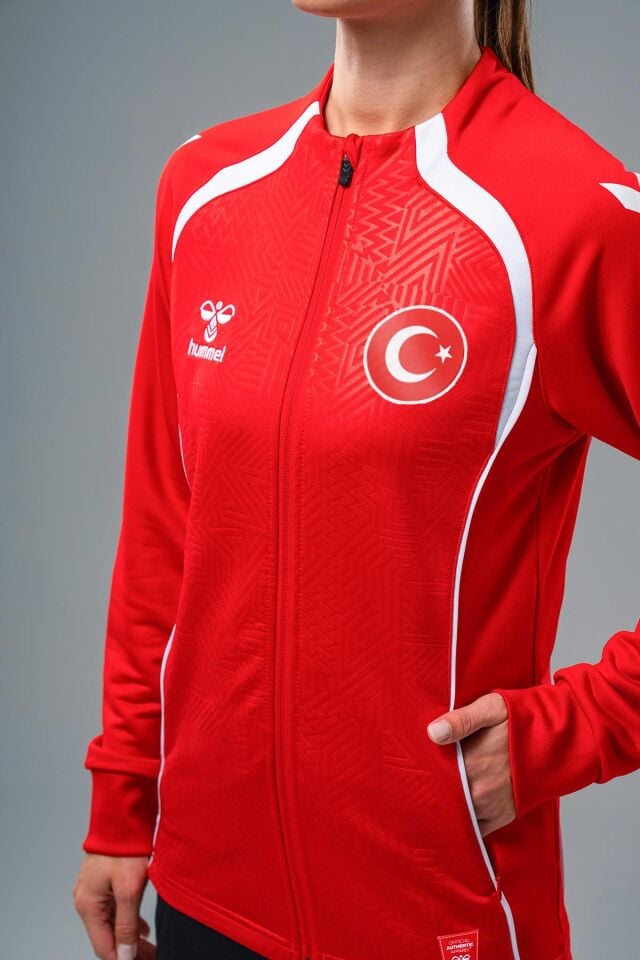 Hummel Target Milli Takım Kamp Eşofman Üstü Kırmızı