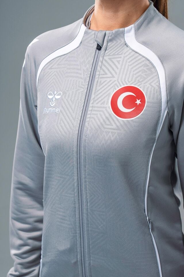 Hummel Target Milli Takım Kamp Eşofman Üstü Gri
