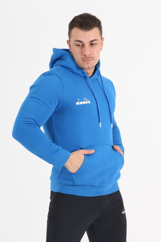 Bergamo Kapüşonlu Hoodie Saks Mavi
