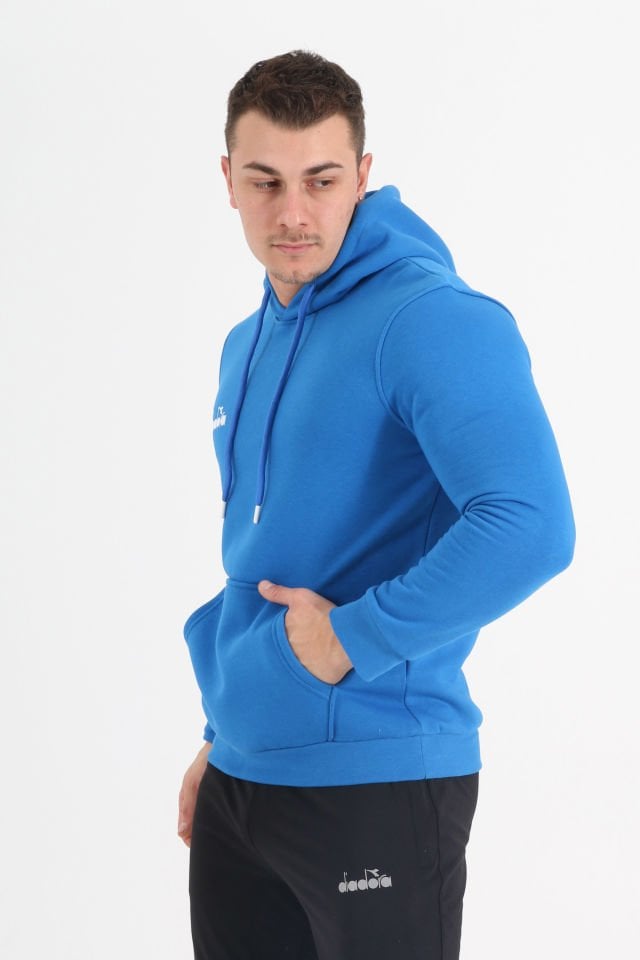 Bergamo Kapüşonlu Hoodie Saks Mavi