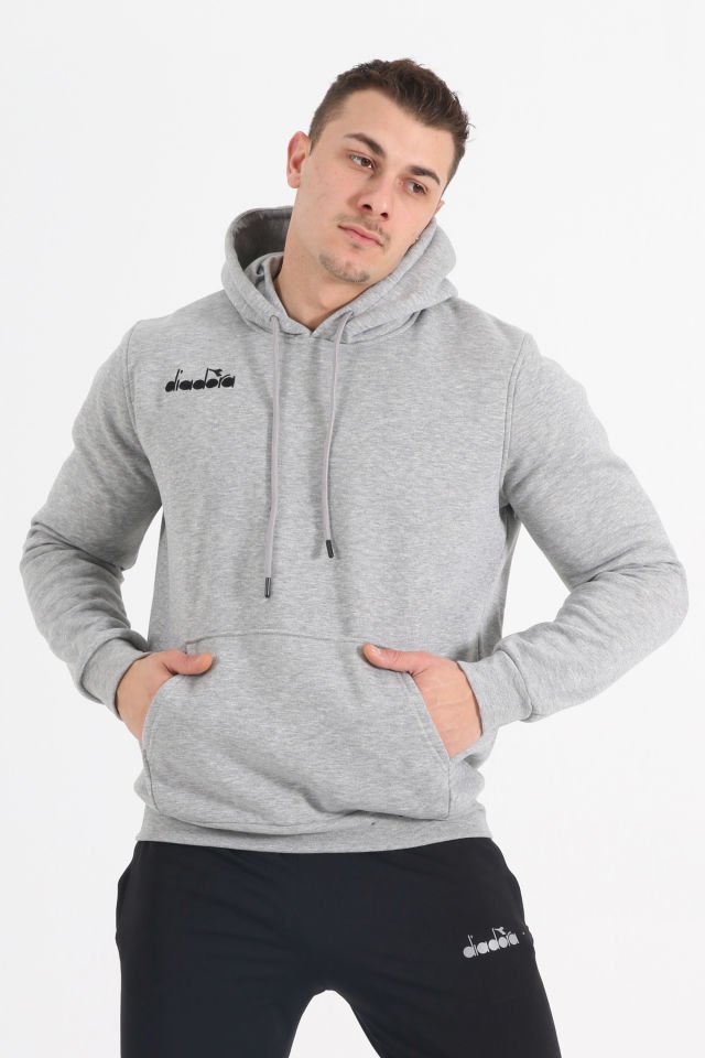 Bergamo Kapüşonlu Hoodie Gri