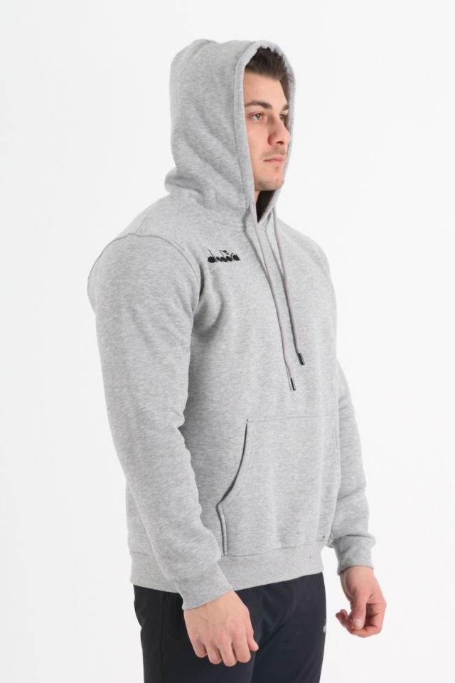 Bergamo Kapüşonlu Hoodie Gri