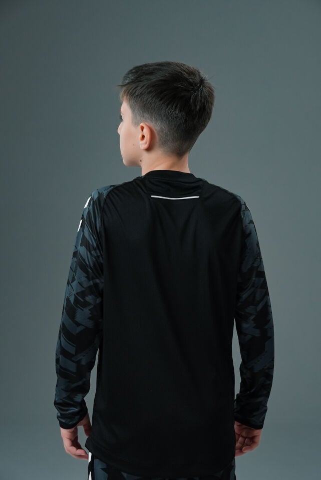 Hummel Line Kaleci Tek Üst Forma Siyah Çocuk