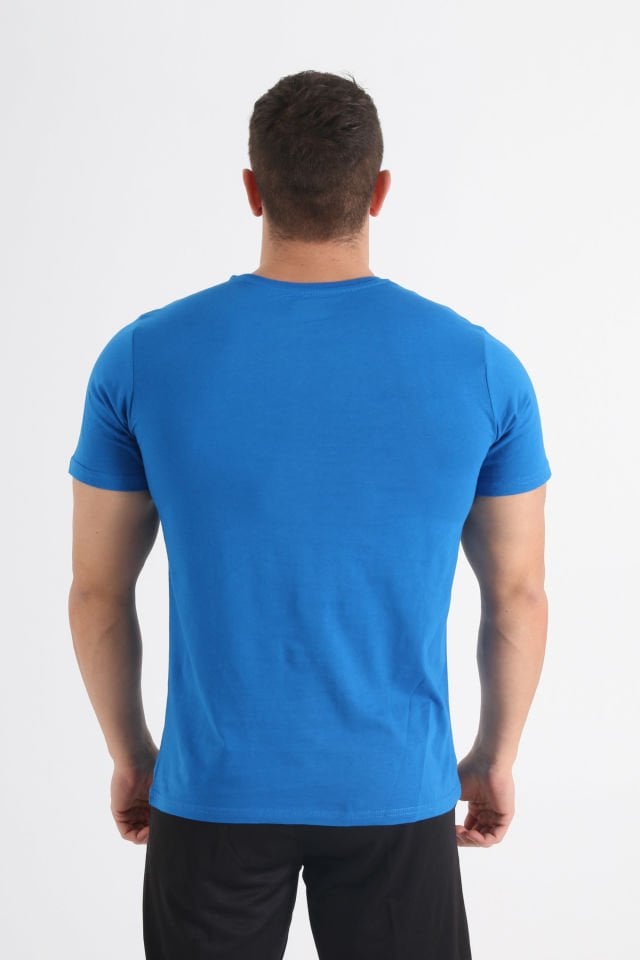 Diadora Veni Pamuklu Antrenman Tişört Saks Mavi