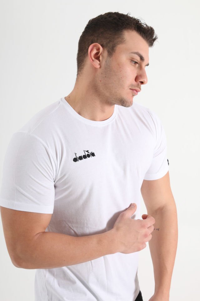 Veni Pamuklu Antrenman Tişört Beyaz