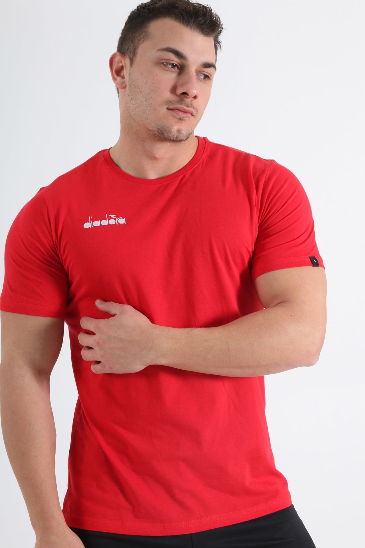 Diadora Veni Pamuklu Antrenman Tişört Kırmızı | CRS Spor