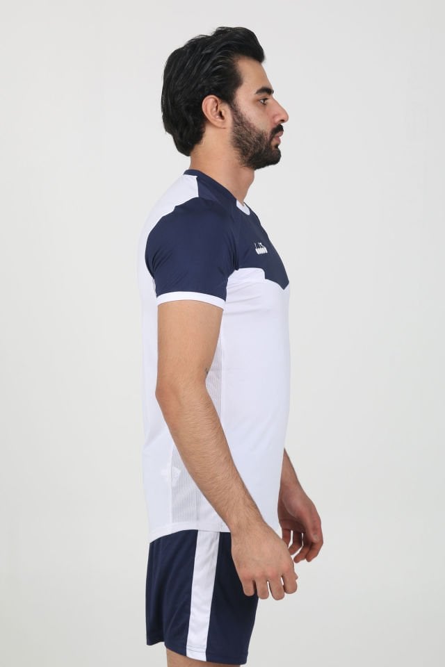 Alpha Erkek Forma ve Şort Takımı Beyaz Lacivert