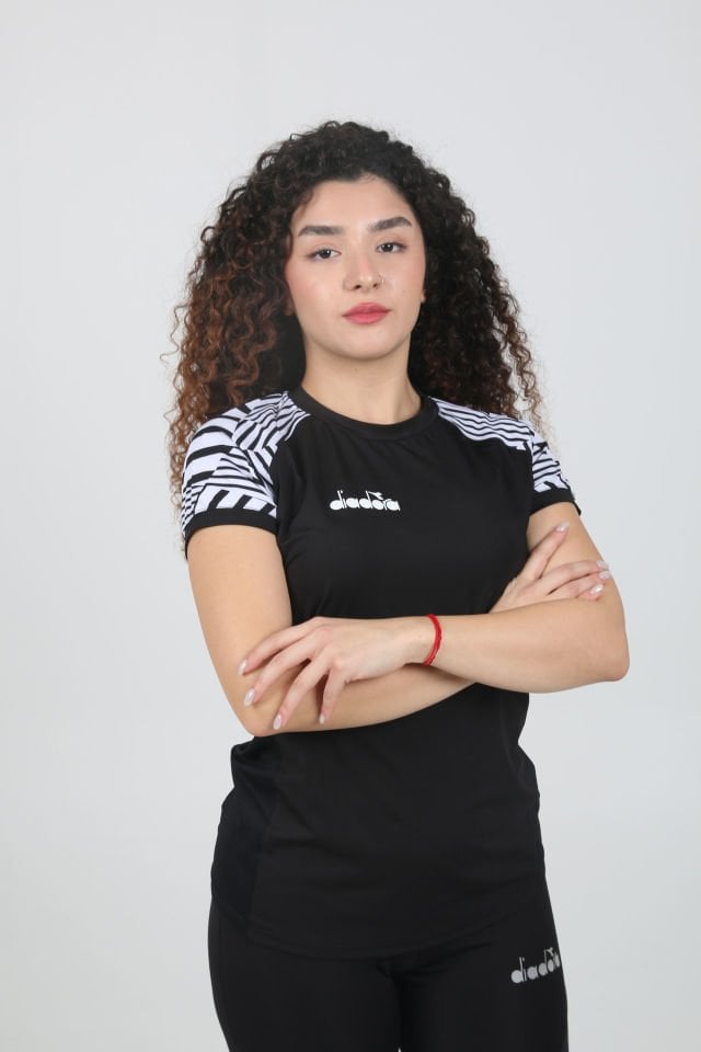 Bahia Kadın Tişört Siyah Beyaz