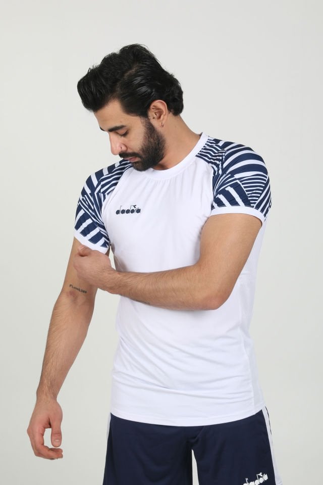 Derby Tişört Beyaz Lacivert
