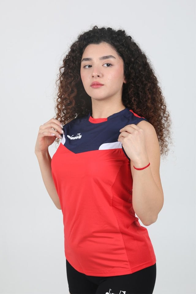Elens Kadın Voleybol Forma Kırmızı Lacivert