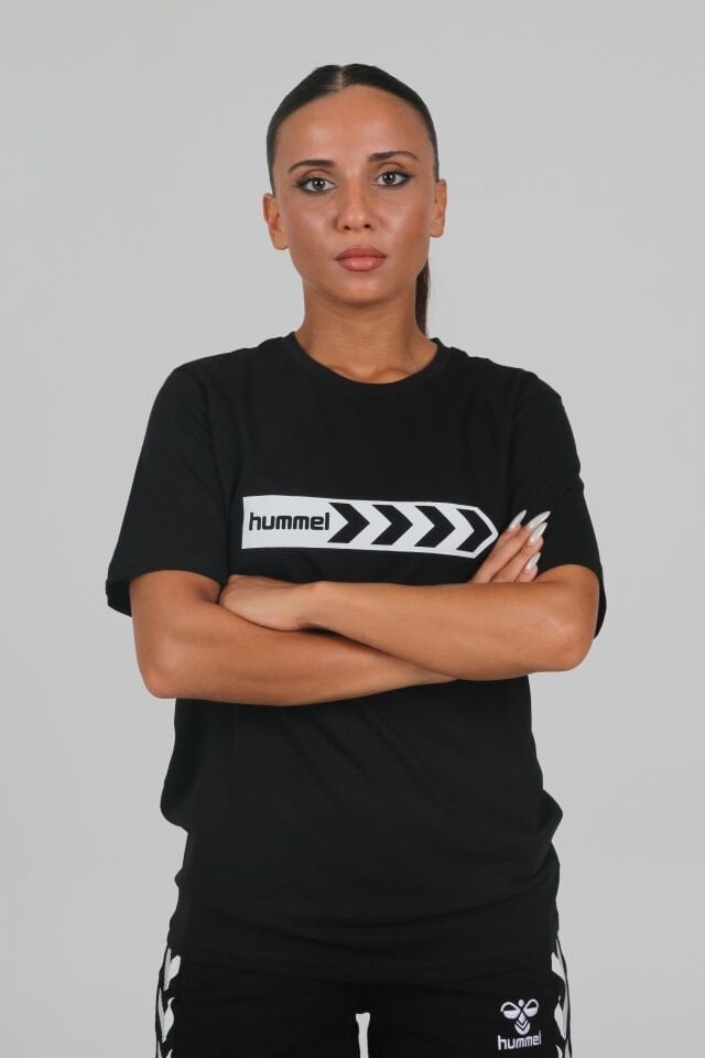 Hummel Armin Pamuklu Antrenman Tişört Siyah Baskılı