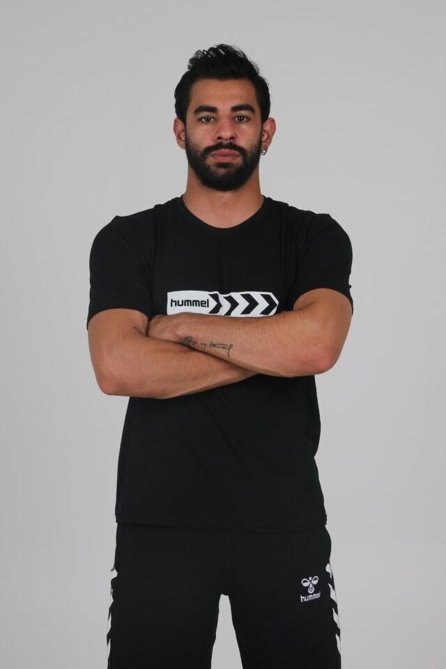 Hummel Armin Pamuklu Antrenman Tişört Siyah Baskılı