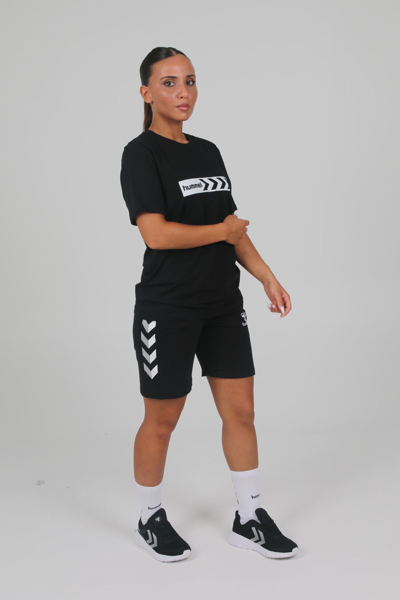 Hummel Armin Pamuklu Antrenman Tişört Siyah Baskılı