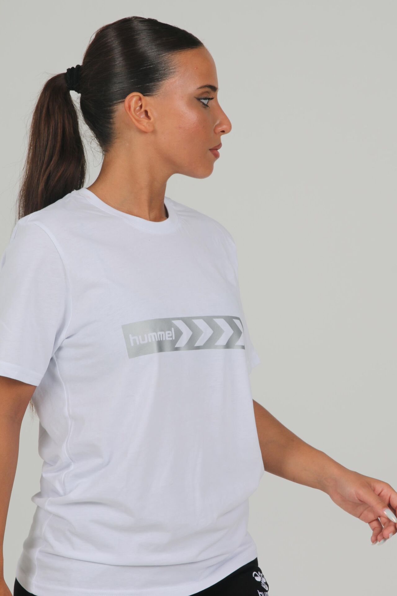 Hummel Armin Pamuklu Antrenman Tişört Beyaz Baskılı