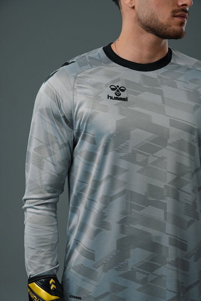Hummel Line Kaleci Tek Üst Forma Gri