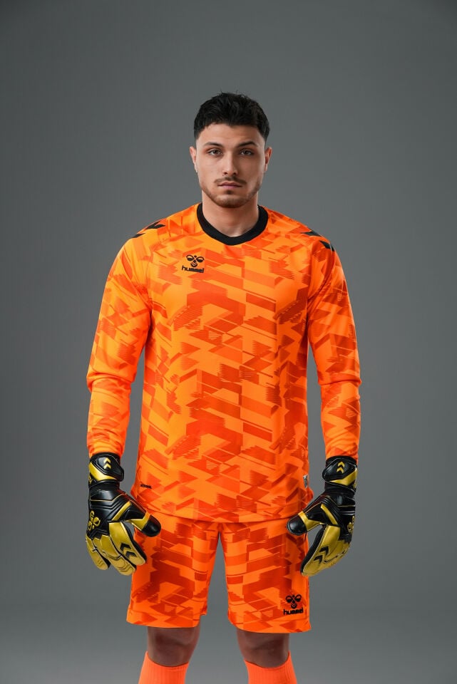 Hummel Line Kaleci Tek Üst Forma Neon Turuncu