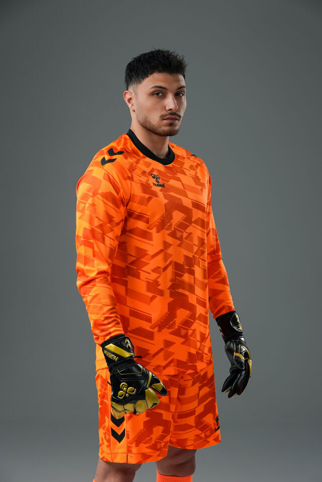 Hummel Line Kaleci Tek Üst Forma Neon Turuncu