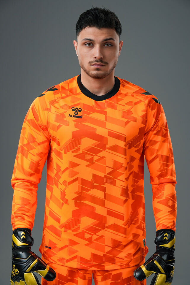 Hummel Line Kaleci Tek Üst Forma Neon Turuncu