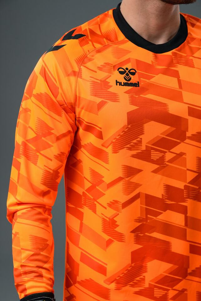 Hummel Line Kaleci Tek Üst Forma Neon Turuncu