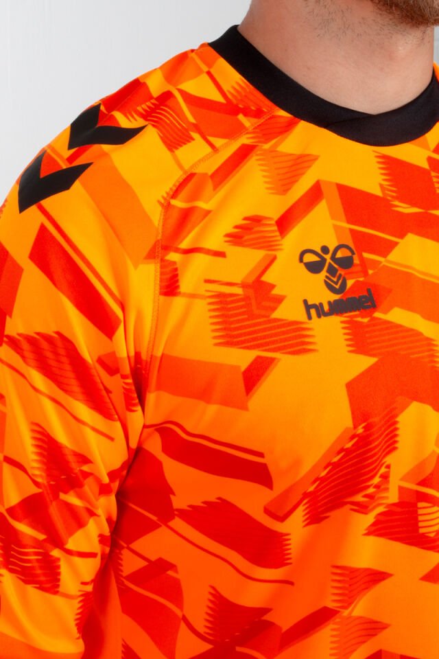 Hummel Line Kaleci Tek Üst Forma Neon Turuncu
