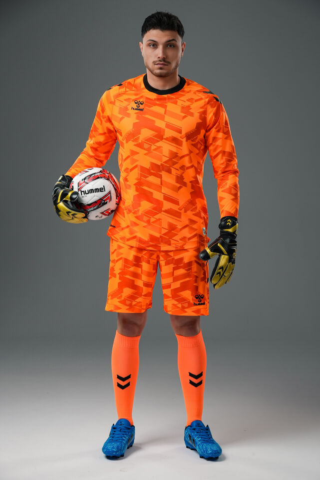 Hummel Line Kaleci Tek Üst Forma Neon Turuncu
