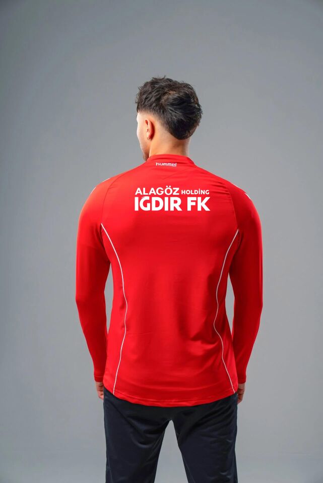 Hummel Iğdır FK Target  Antrenman Eşofman Üst Kırmızı (Sponsorlu)
