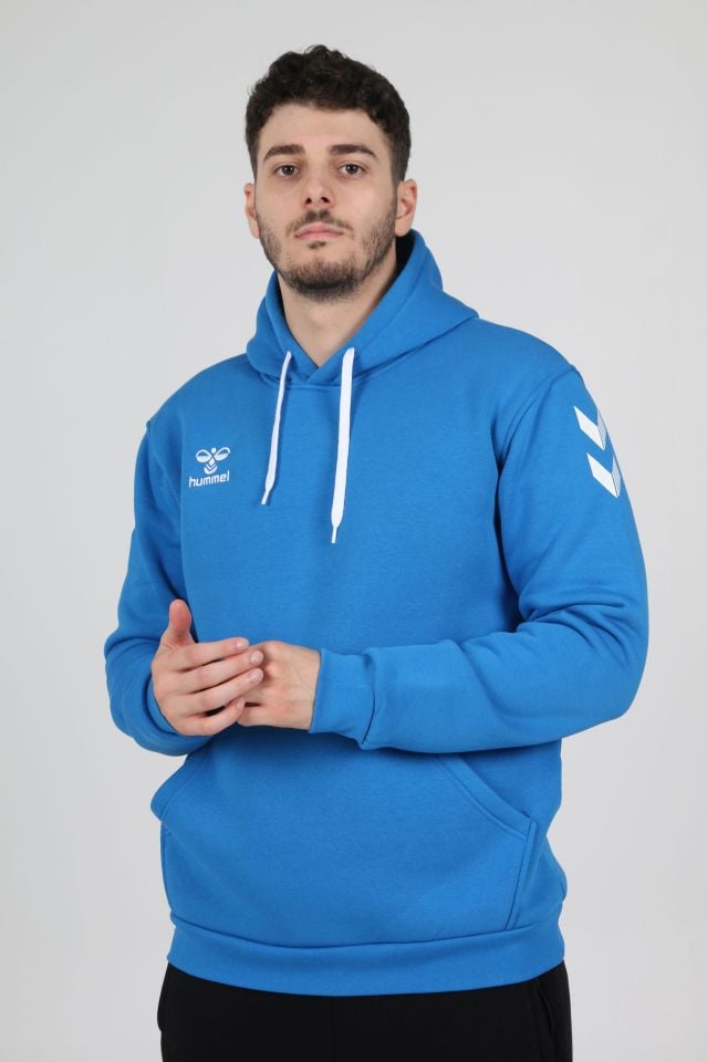 Armin Pamuklu Hoodie Saks Mavi