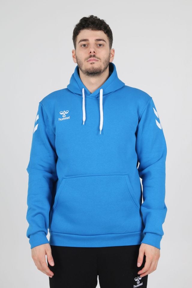 Armin Pamuklu Hoodie Saks Mavi