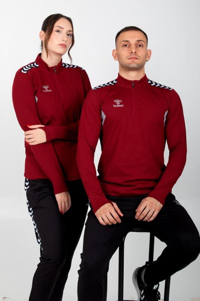 Otantik Antrenman Eşofman Üstü Bordo