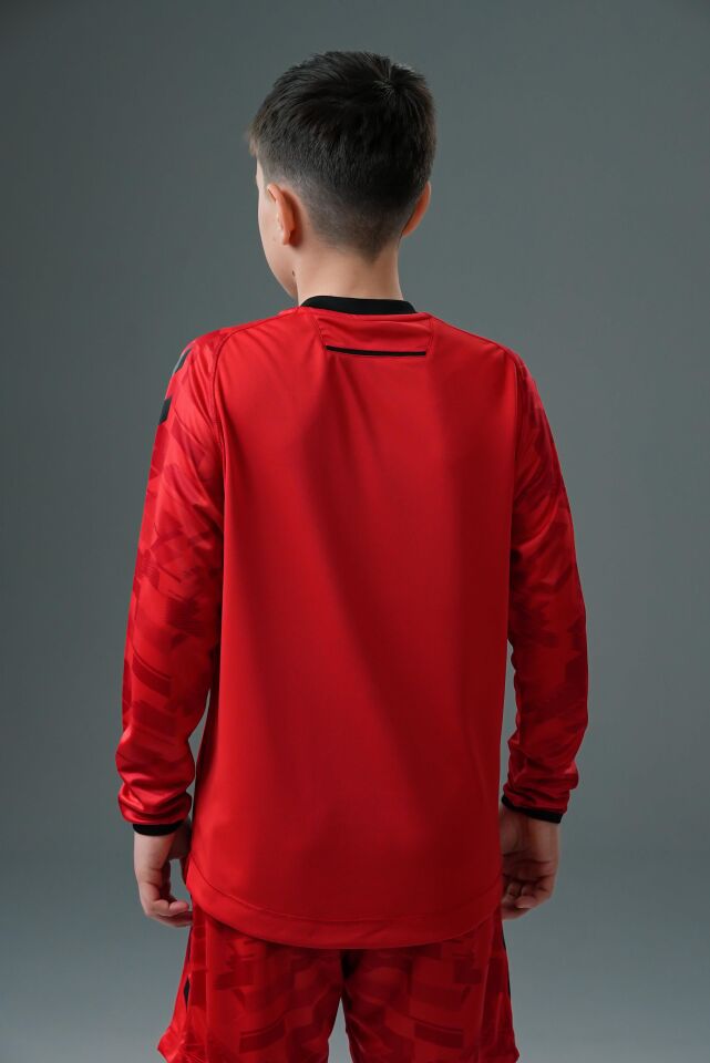 Hummel Line Kaleci Tek Üst Forma Kırmızı Çocuk