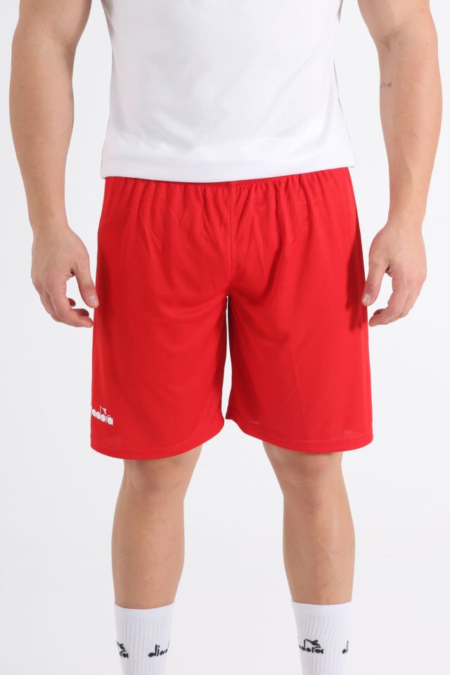 Diadora Kareli Antrenman Şortu Kırmızı