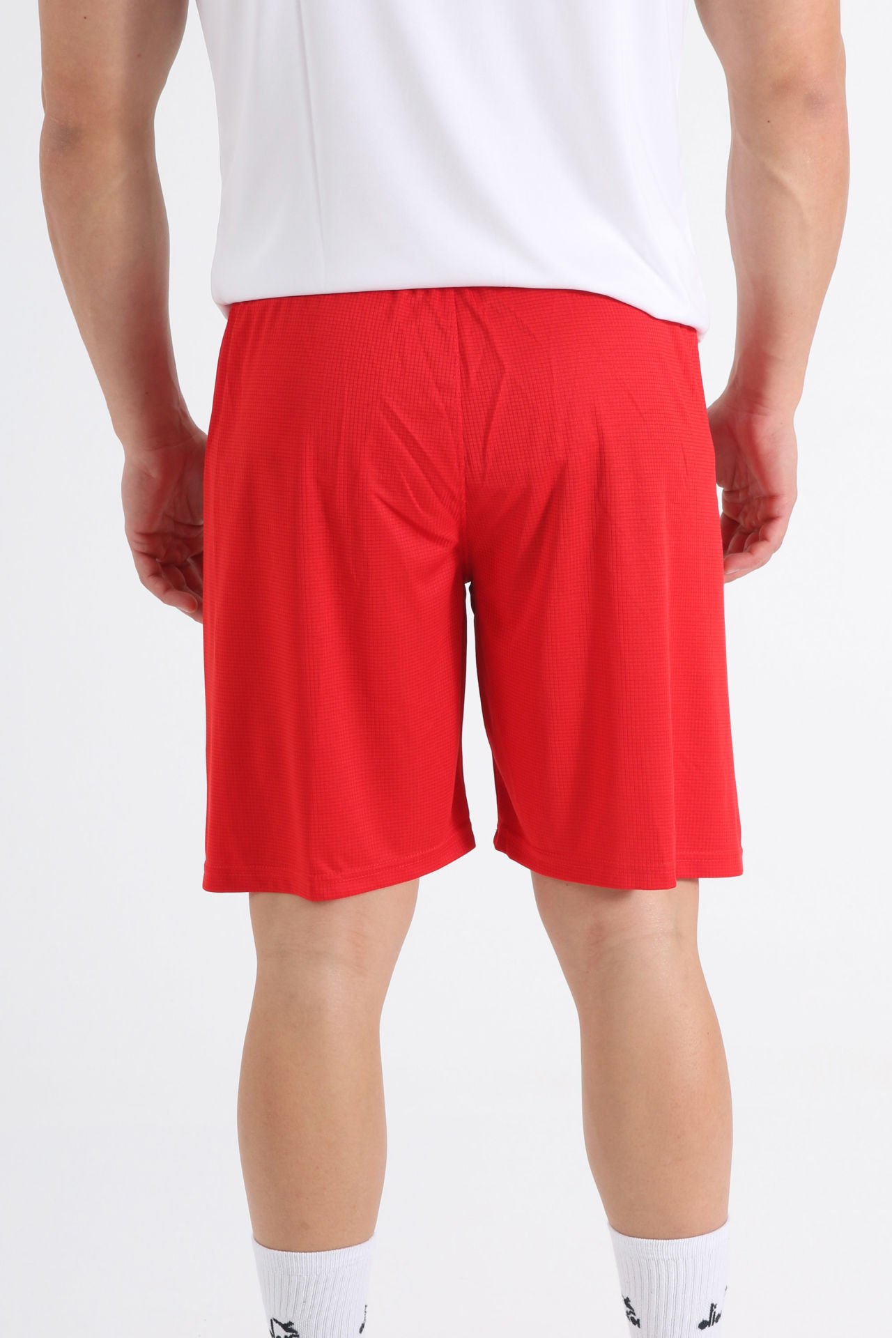 Kareli Antrenman Şortu Kırmızı