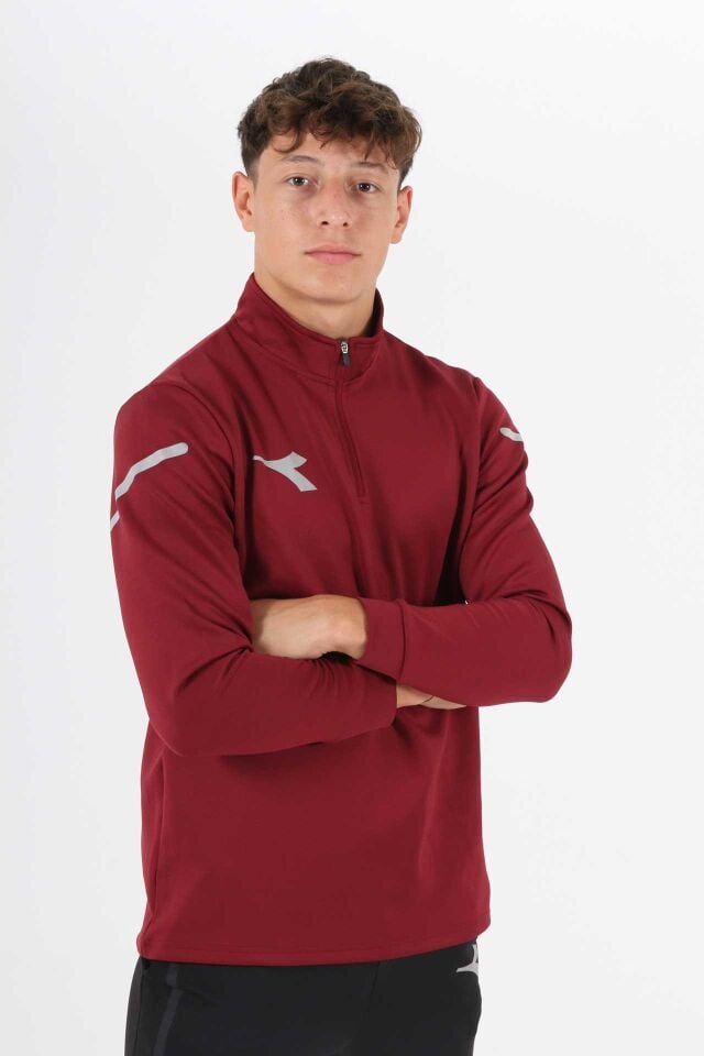 Diadora Alto Antrenman Eşofmanı Tek Üst Bordo 3
