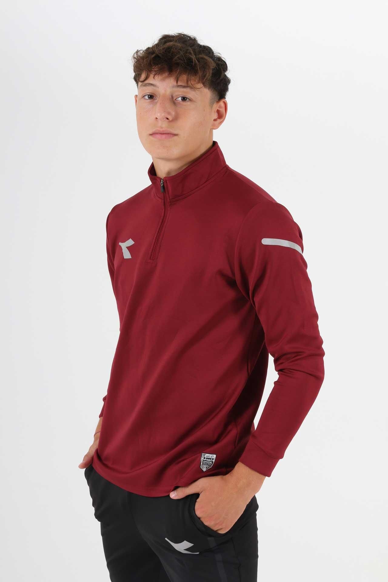 Diadora Alto Antrenman Eşofmanı Tek Üst Bordo 3