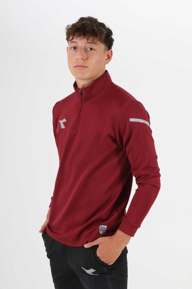 Diadora Alto Antrenman Eşofmanı Tek Üst Bordo 3