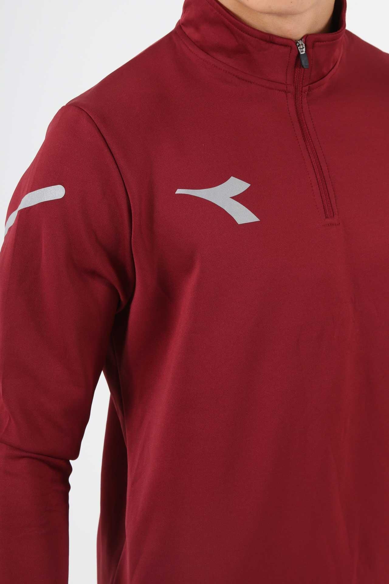 Diadora Alto Antrenman Eşofmanı Tek Üst Bordo 3
