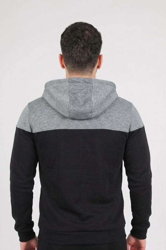 Diadora Predo Kapşonlu Sweatshirt Siyah - Gri