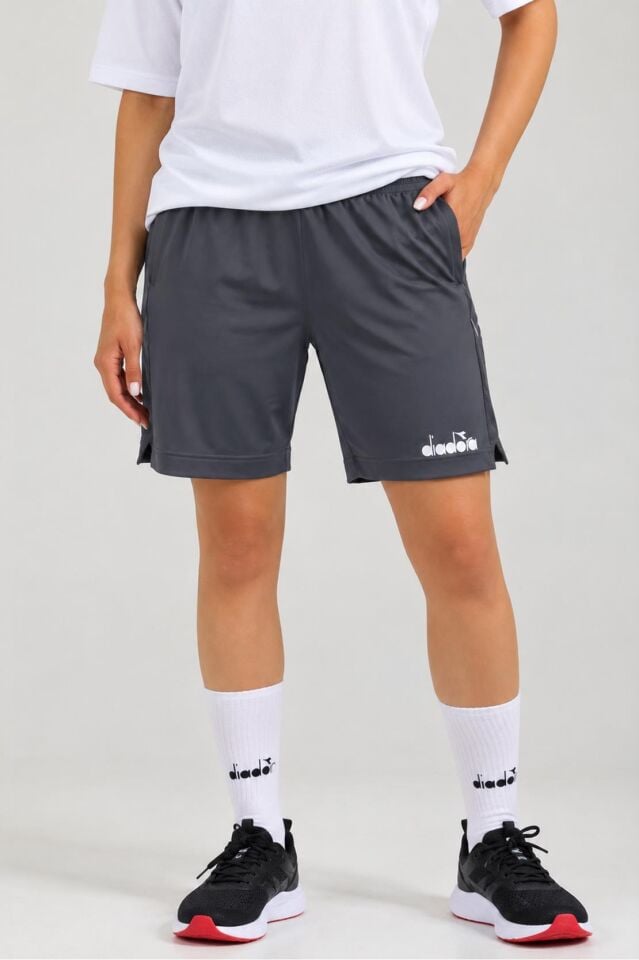 Diadora Düz Antrenman Şortu Gri