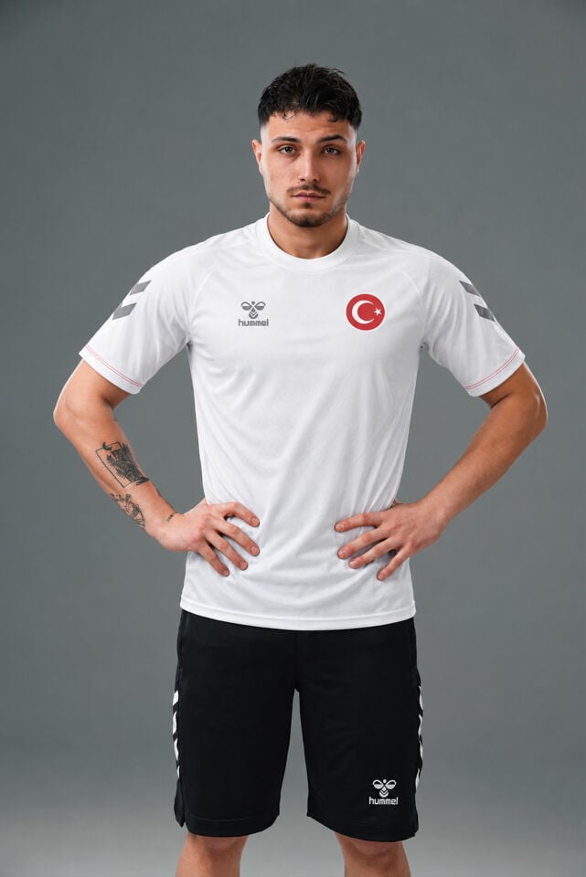 Armin Milli Takım Pamuklu Antrenman Tişört Beyaz