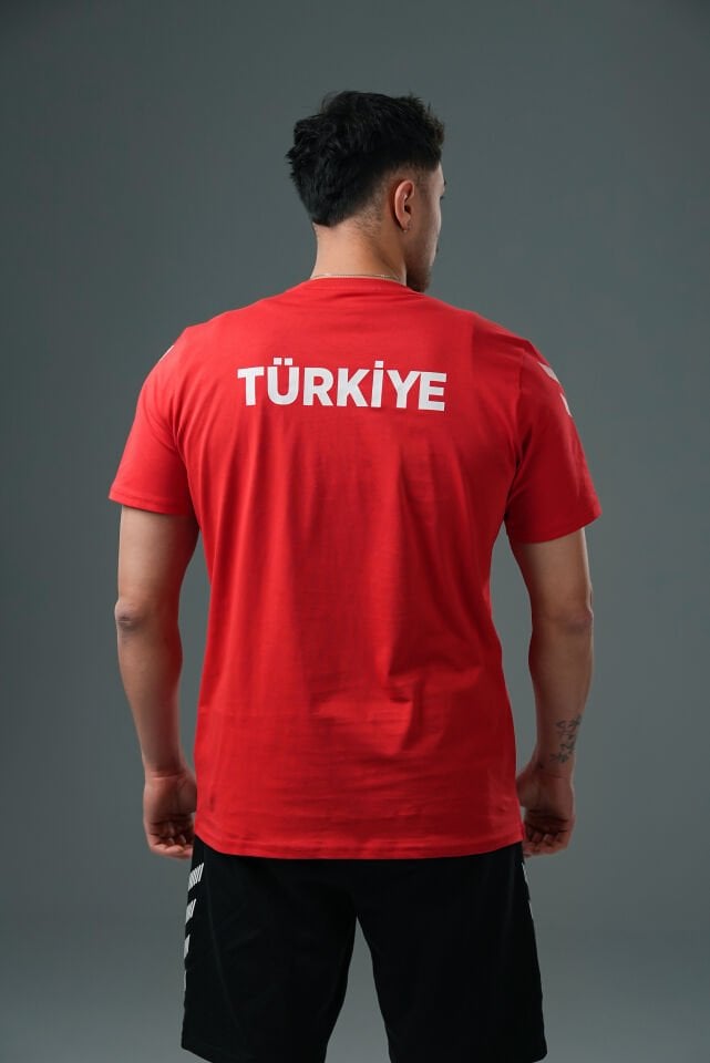 Armin Milli Takım Pamuklu Antrenman Tişört Kırmızı