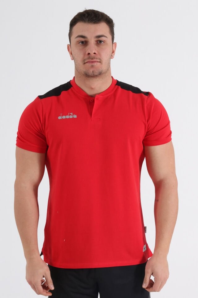 Diadora Muline Pamuklu Kamp Tişört Kırmızı