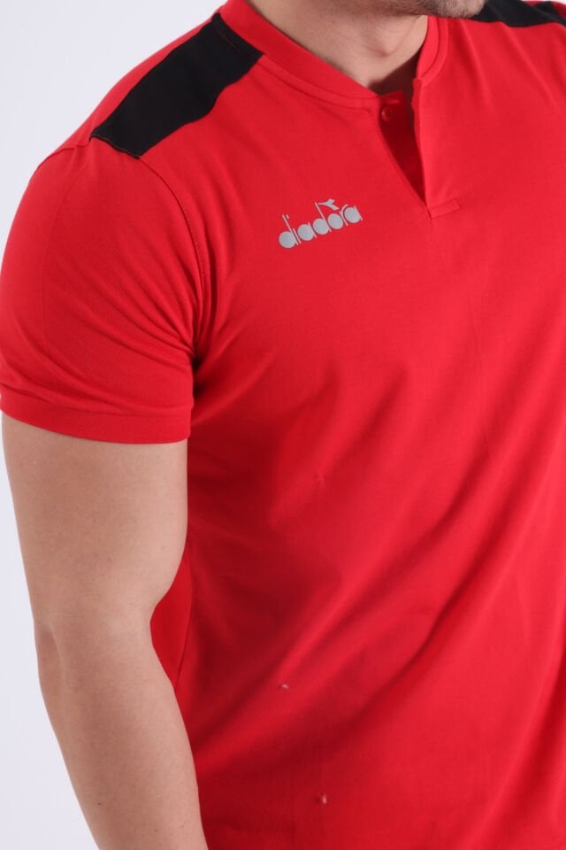 Diadora Muline Pamuklu Kamp Tişört Kırmızı