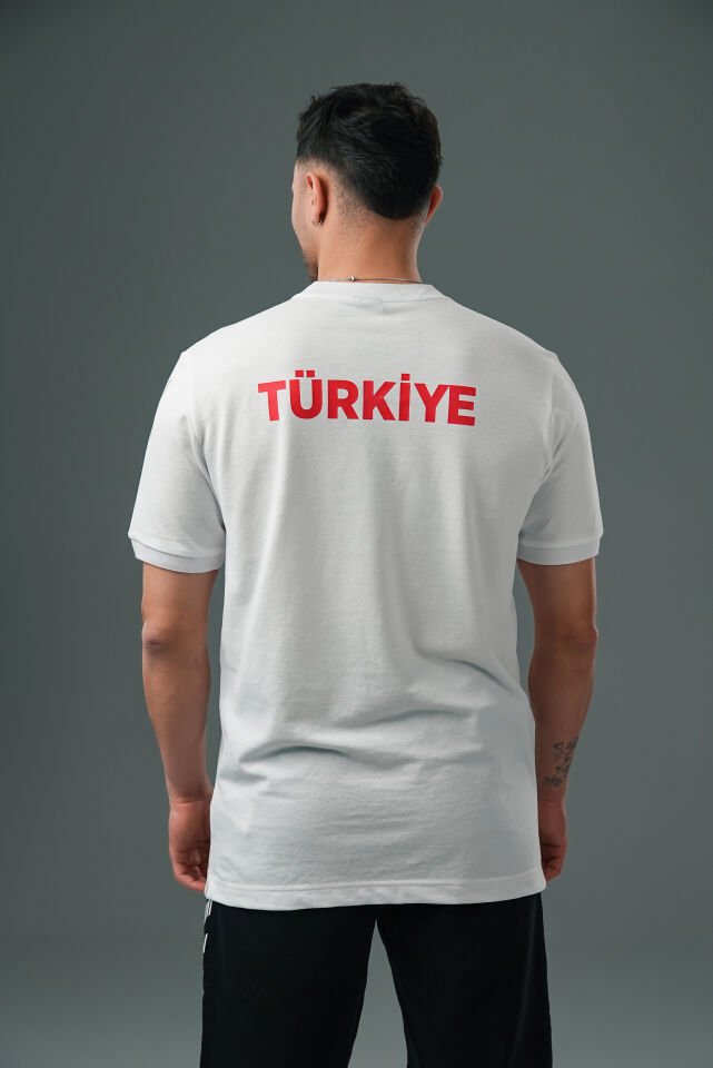 Armin Milli Takım Bebe Yaka Pamuklu Tişört Beyaz