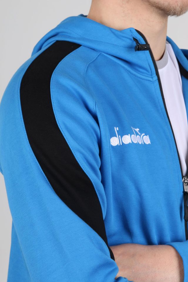 Satürn Kapüşonlu Pamuklu Sweatshirt Saks Mavi