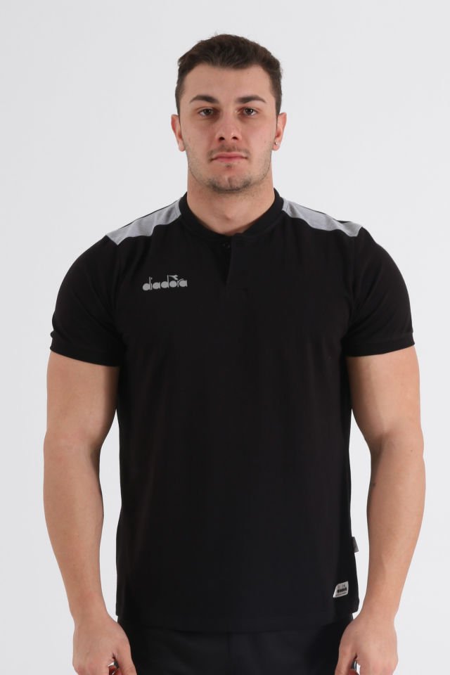 Diadora Muline Pamuklu Kamp Tişört Siyah