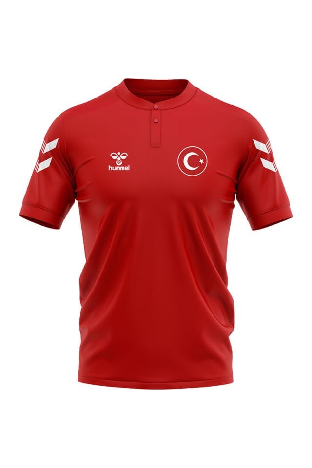 Armin Milli Takım Bebe Yaka Pamuklu Tişört Kırmızı
